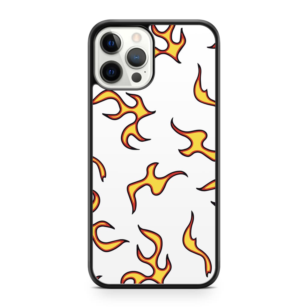 White Flames Phone Case - iPhone 12 Pro Max - Phone Case