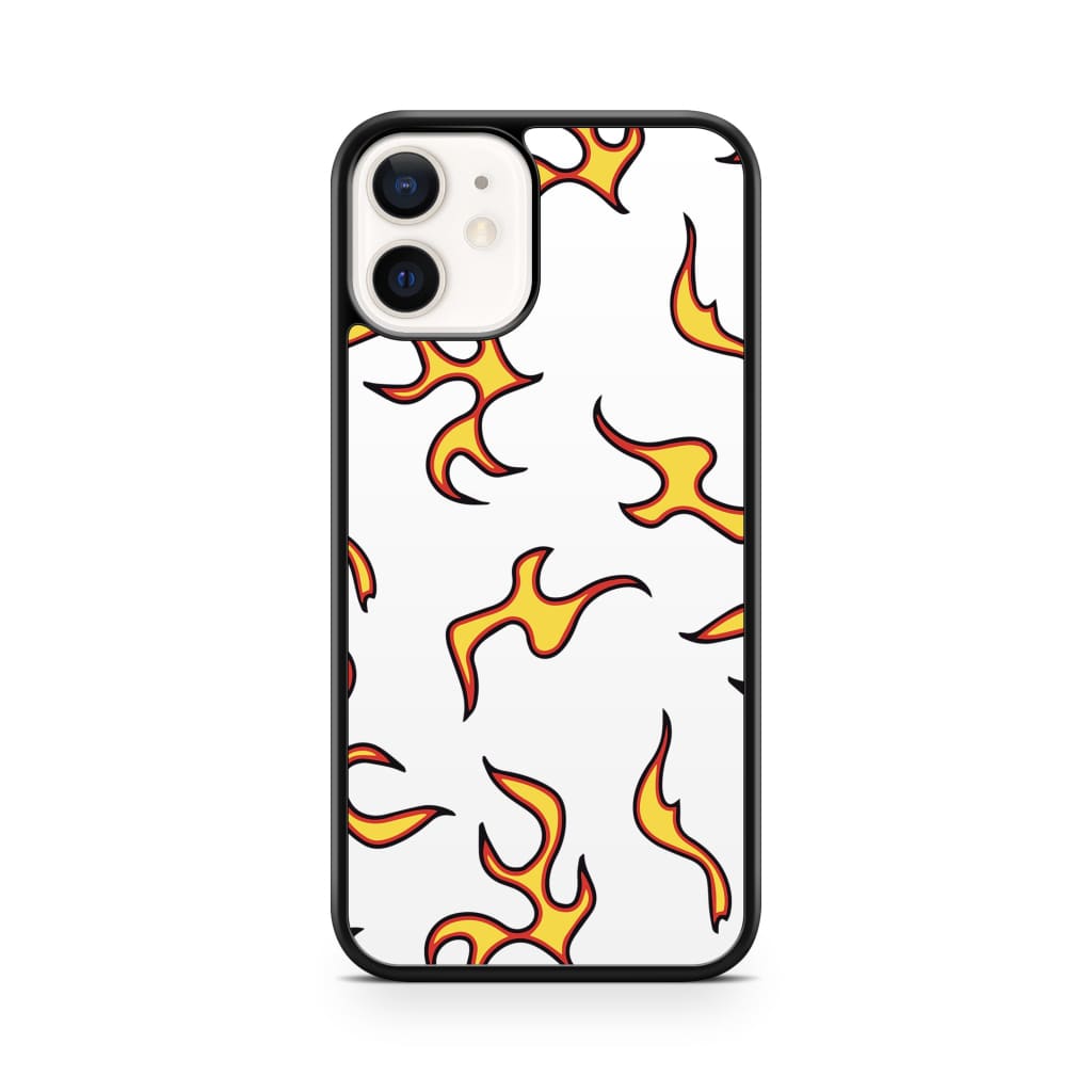 White Flames Phone Case - iPhone 12/12 Pro - Phone Case