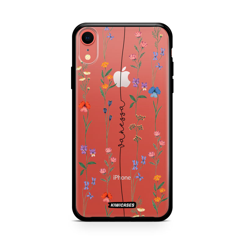 Floral String Black - iPhone XR - Custom