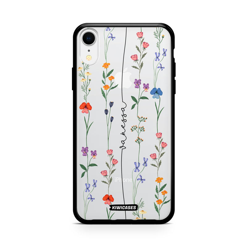 Floral String Black - iPhone XR - Custom