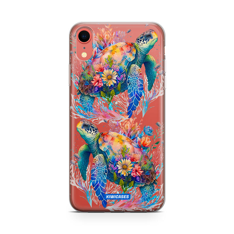 Floral Turtles - iPhone XR