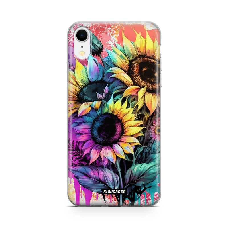 Neon Sunflowers - iPhone XR