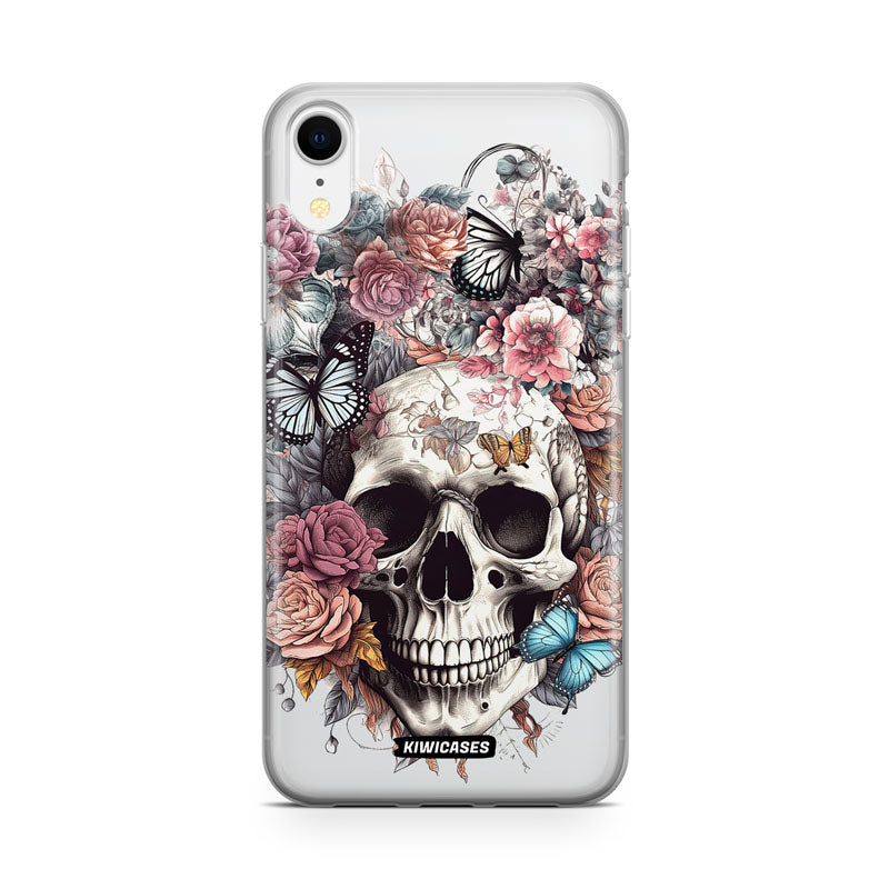 Dusty Floral Skull - iPhone XR