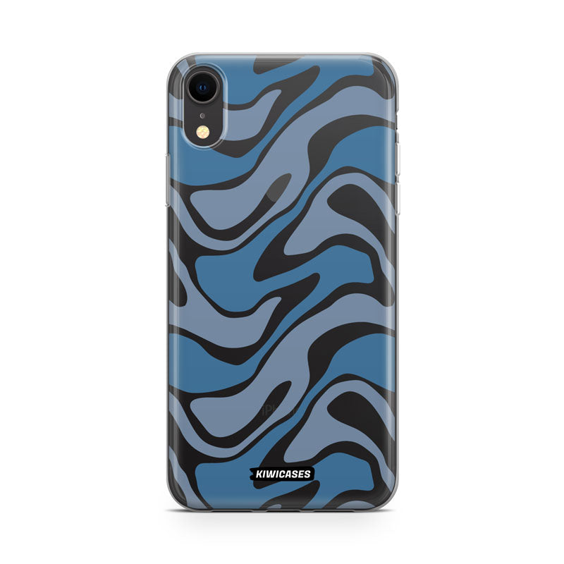 Liquid Blue Waves - iPhone XR