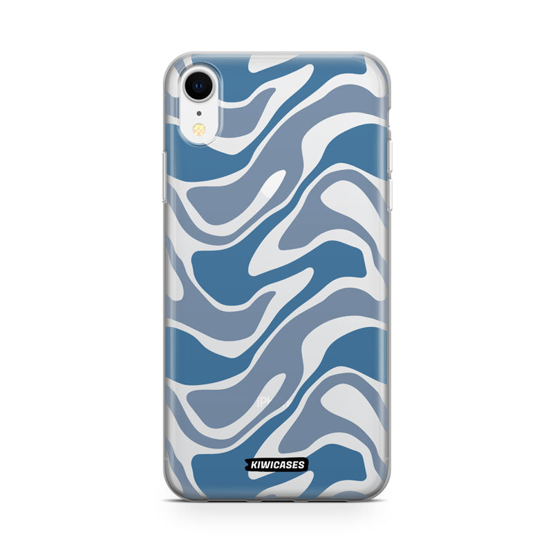 Liquid Blue Waves - iPhone XR