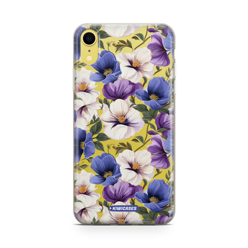 Purple Pansies - iPhone XR