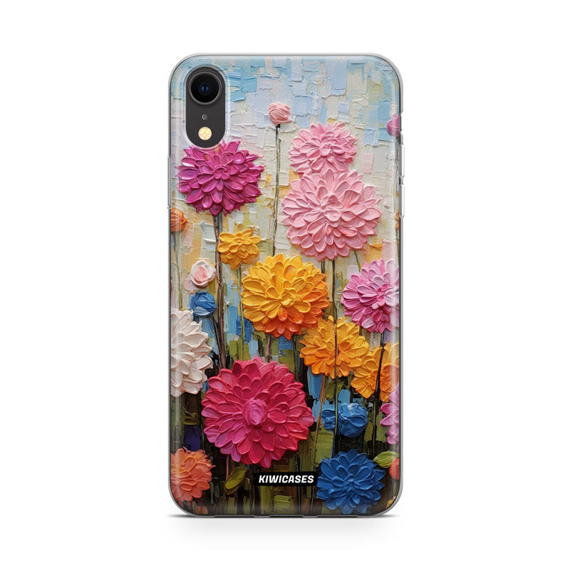 Painted Dahlias - iPhone XR