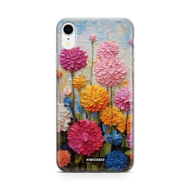 Painted Dahlias - iPhone XR
