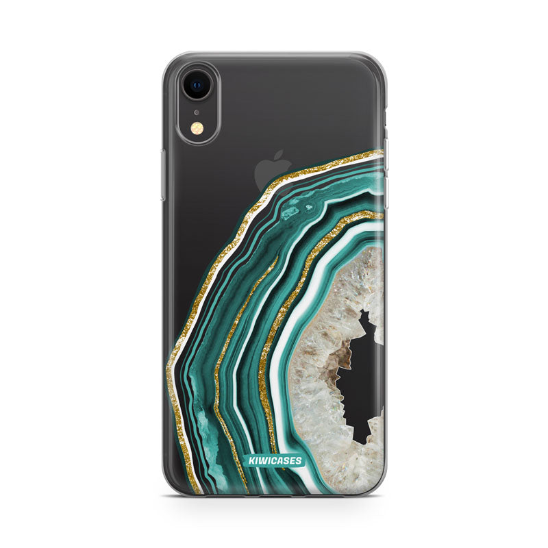 Green Agate Crystal - iPhone XR