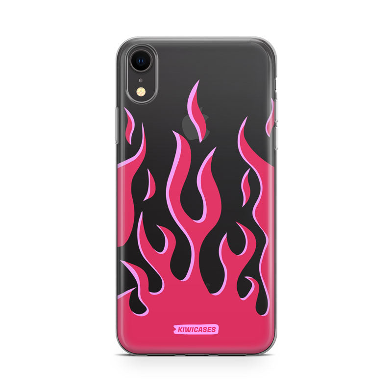 Pink Fire Flames - iPhone XR