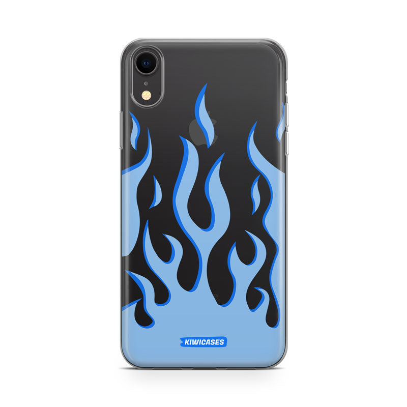 Blue Fire Flames - iPhone XR