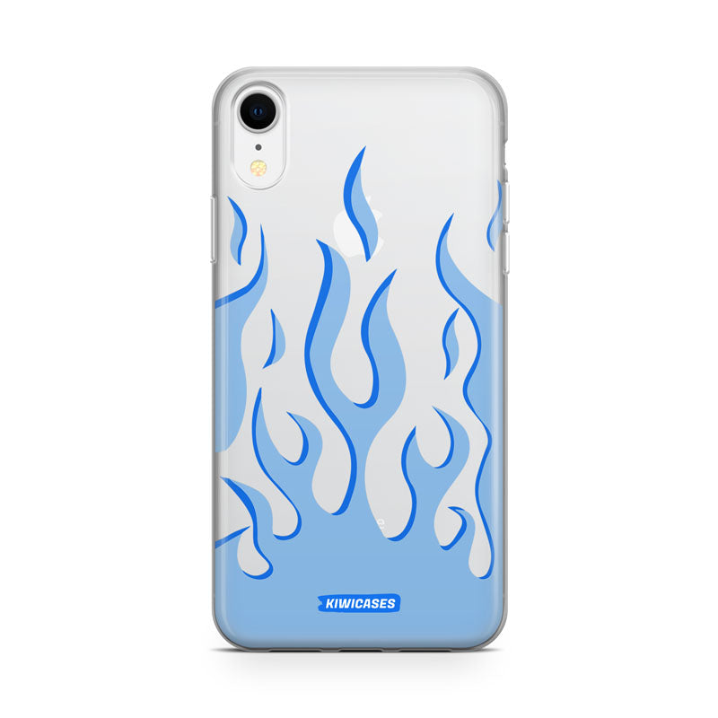 Blue Fire Flames - iPhone XR