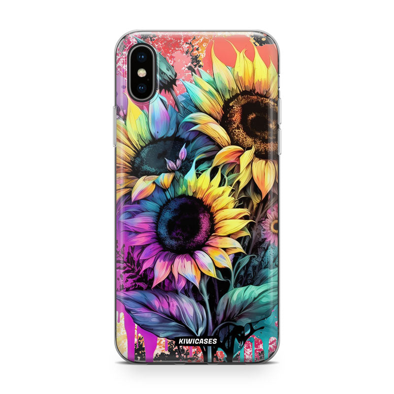 Neon Sunflowers - iPhone XS Max