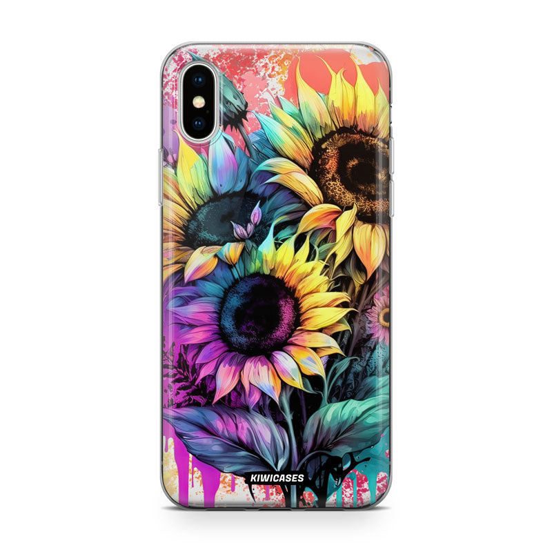 Neon Sunflowers - iPhone XS Max