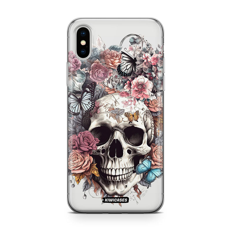 Dusty Floral Skull - iPhone XS Max