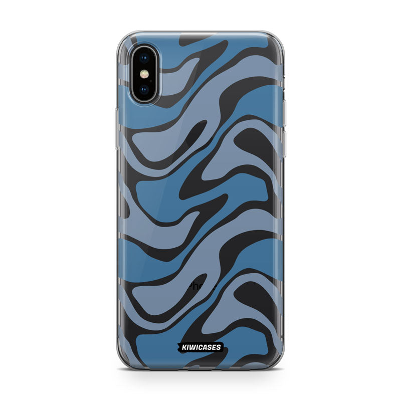 Liquid Blue Waves - iPhone XS Max