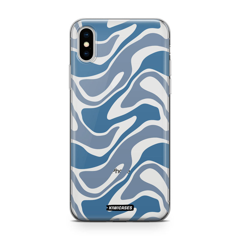 Liquid Blue Waves - iPhone XS Max