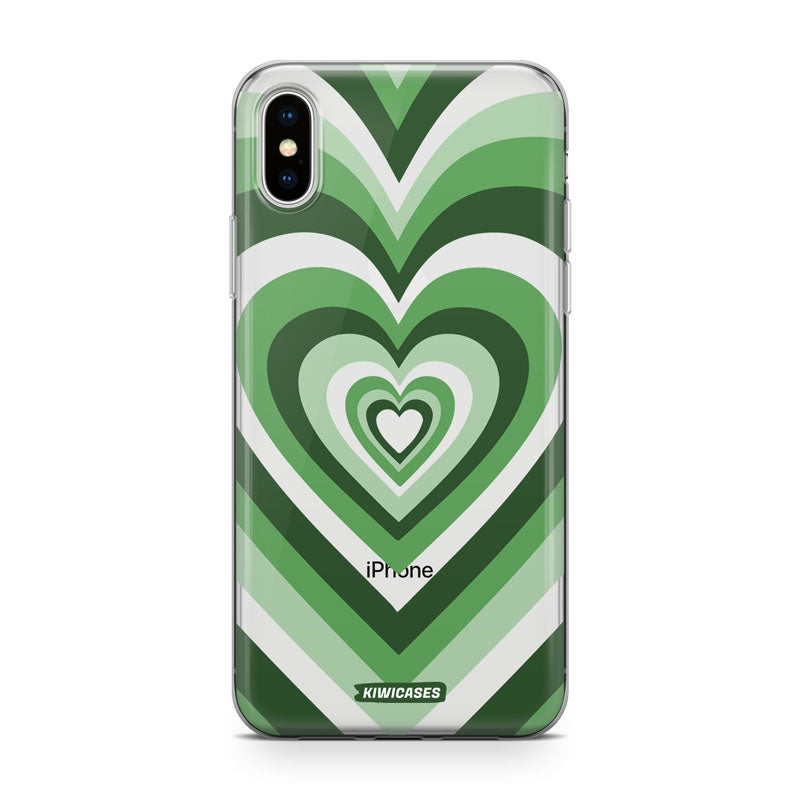 Green Hearts - iPhone XS Max