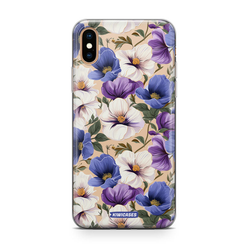 Purple Pansies - iPhone XS Max