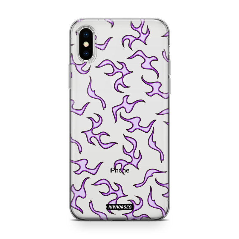 Purple Flames - iPhone XS Max
