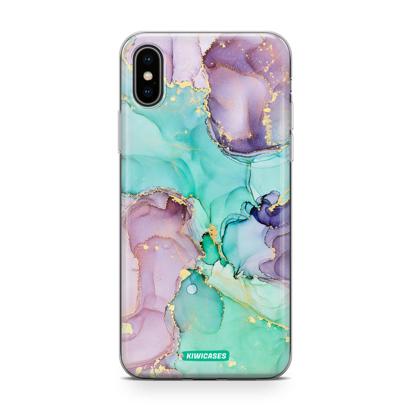 Green Purple Marble - iPhone XS Max
