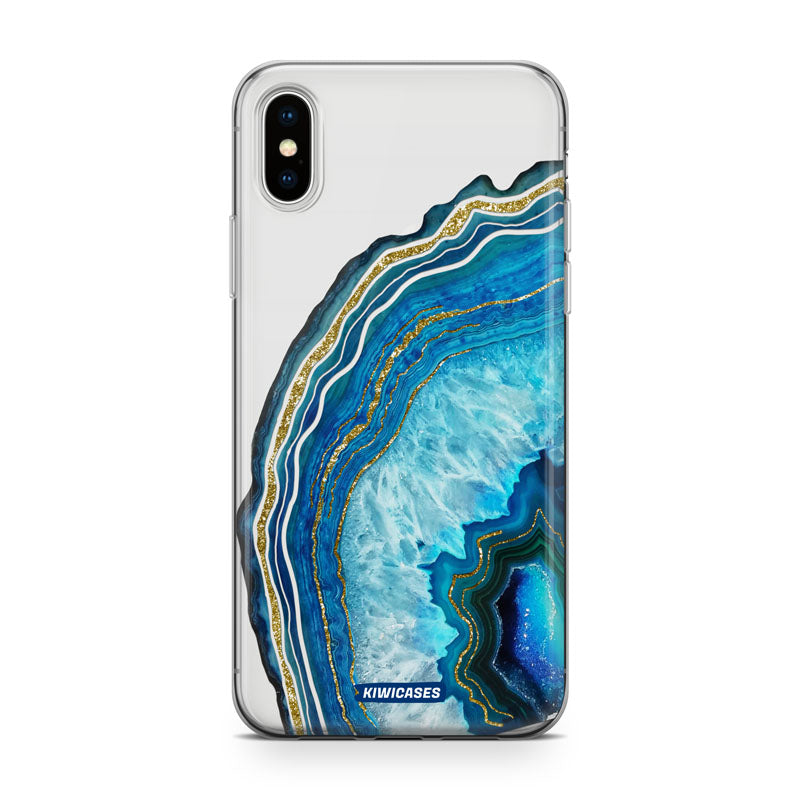 Blue Agate Crystal - iPhone XS Max