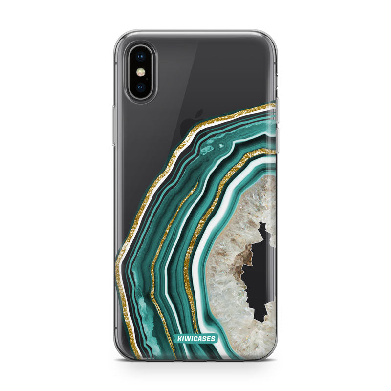 Green Agate Crystal - iPhone XS Max