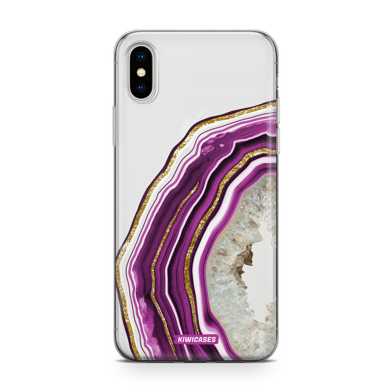 Purple Agate Crystal - iPhone XS Max