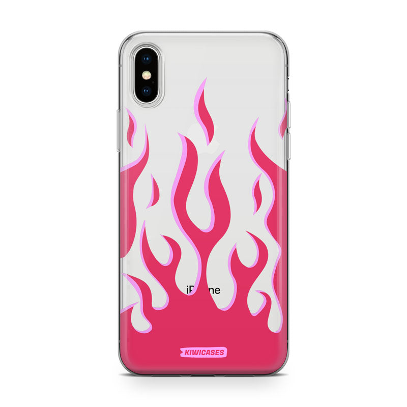 Pink Fire Flames - iPhone XS Max