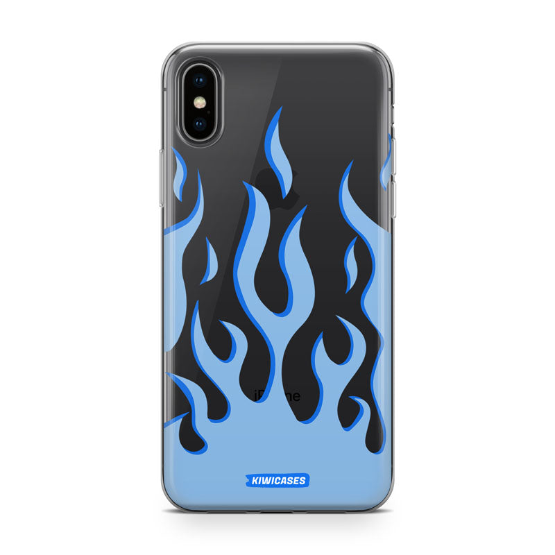 Blue Fire Flames - iPhone XS Max