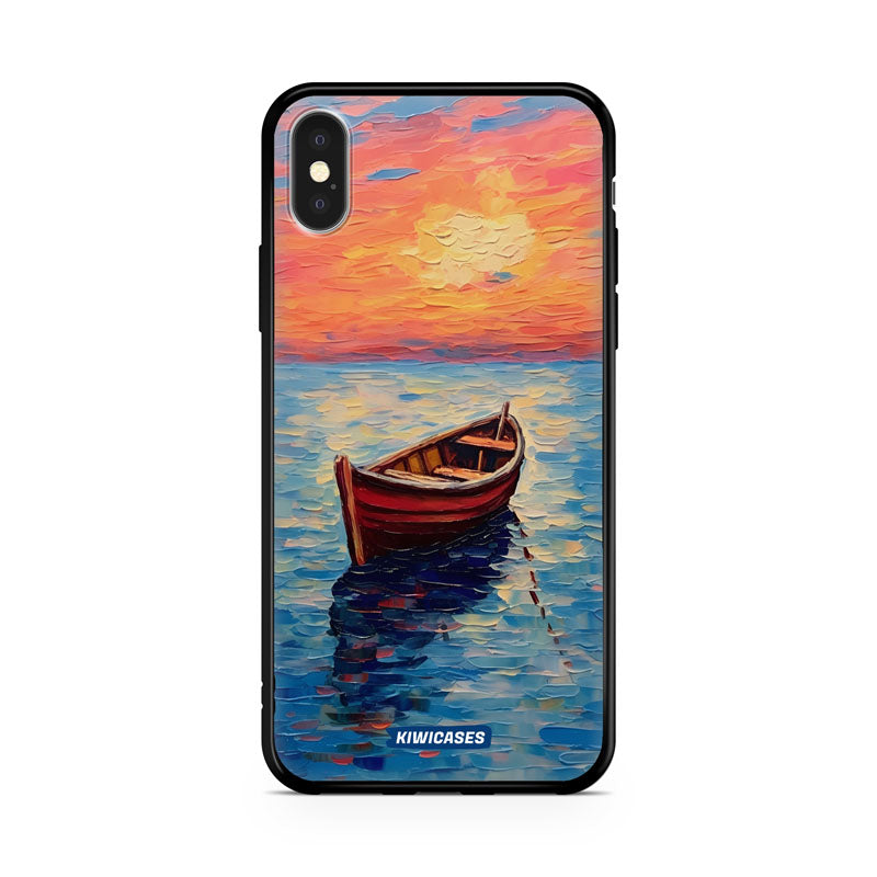 Painted Boat in the Ocean - iPhone X/XS