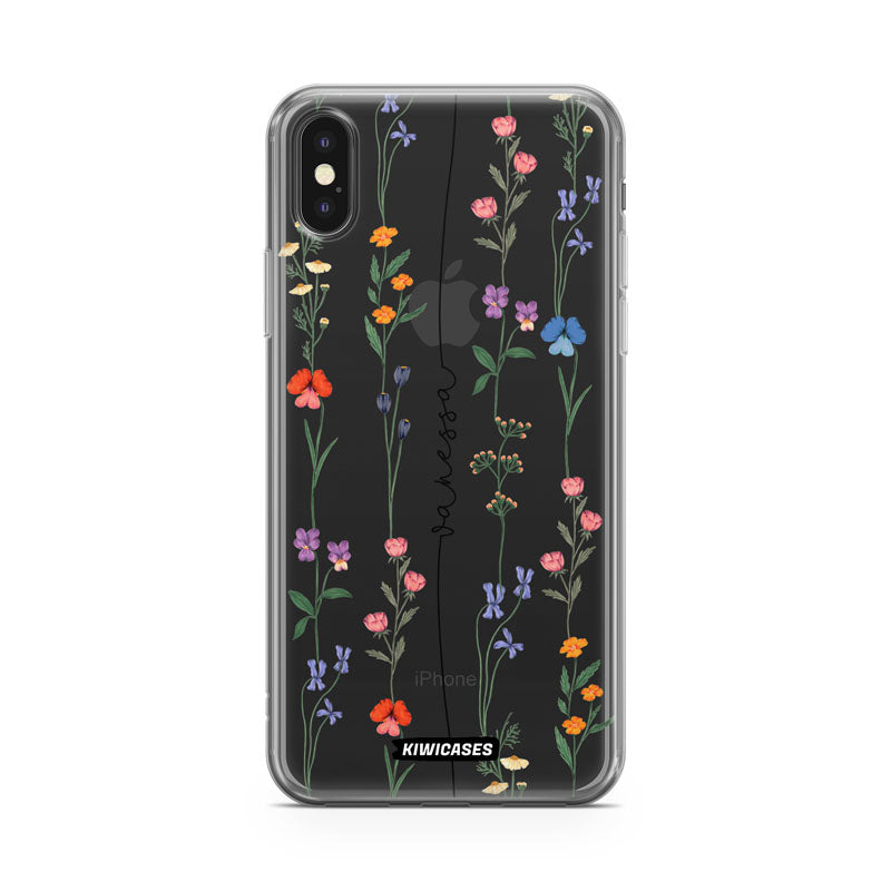 Floral String Black - iPhone X/XS - Custom