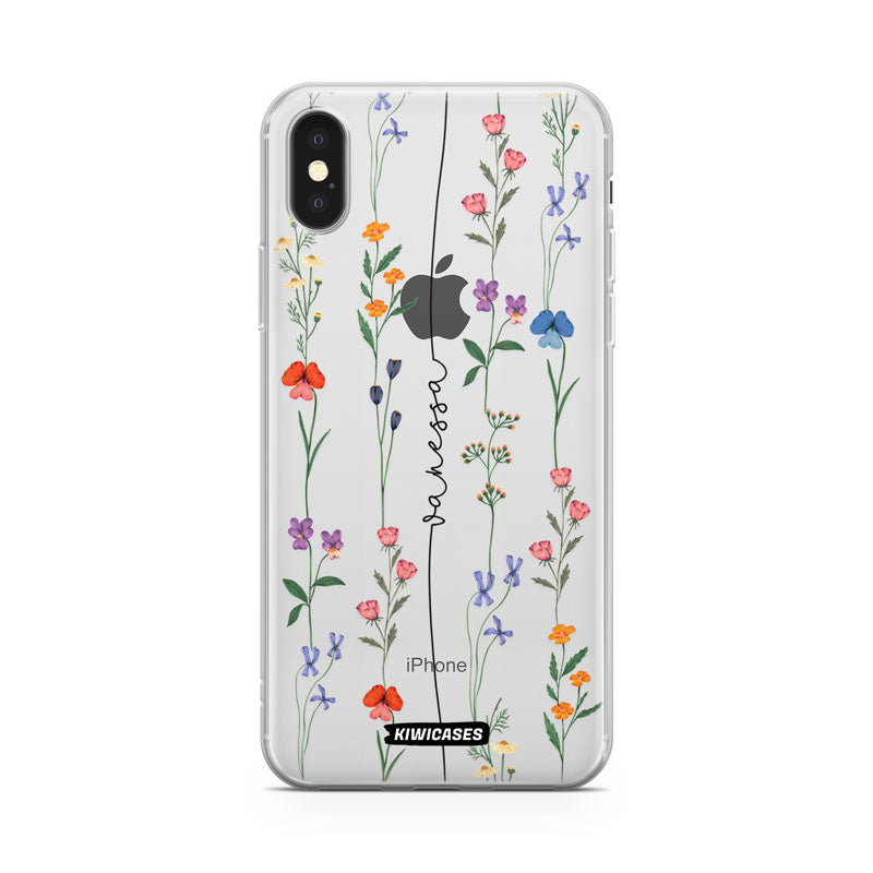 Floral String Black - iPhone X/XS - Custom
