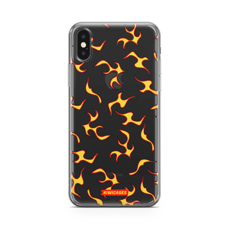 Yellow Fire Flames - iPhone X/XS