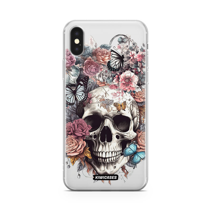 Dusty Floral Skull - iPhone X/XS