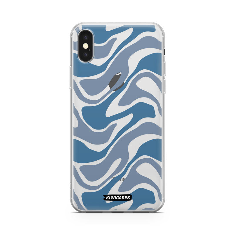Liquid Blue Waves - iPhone X/XS