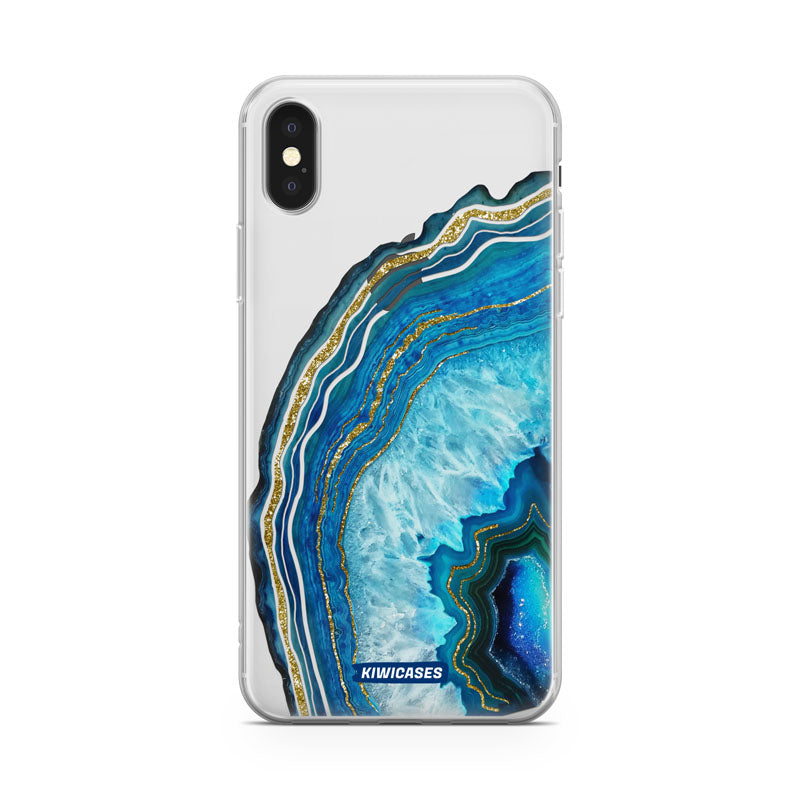 Blue Agate Crystal - iPhone X/XS