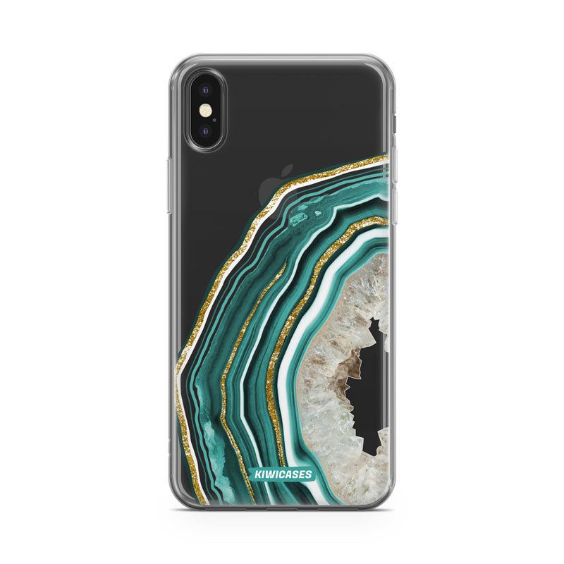 Green Agate Crystal - iPhone X/XS