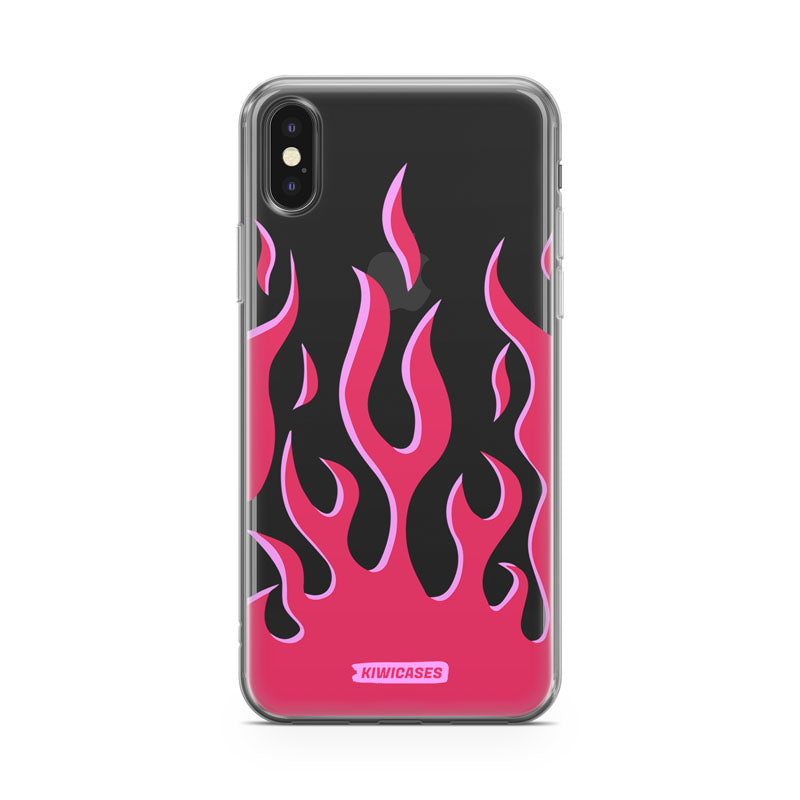 Pink Fire Flames - iPhone X/XS